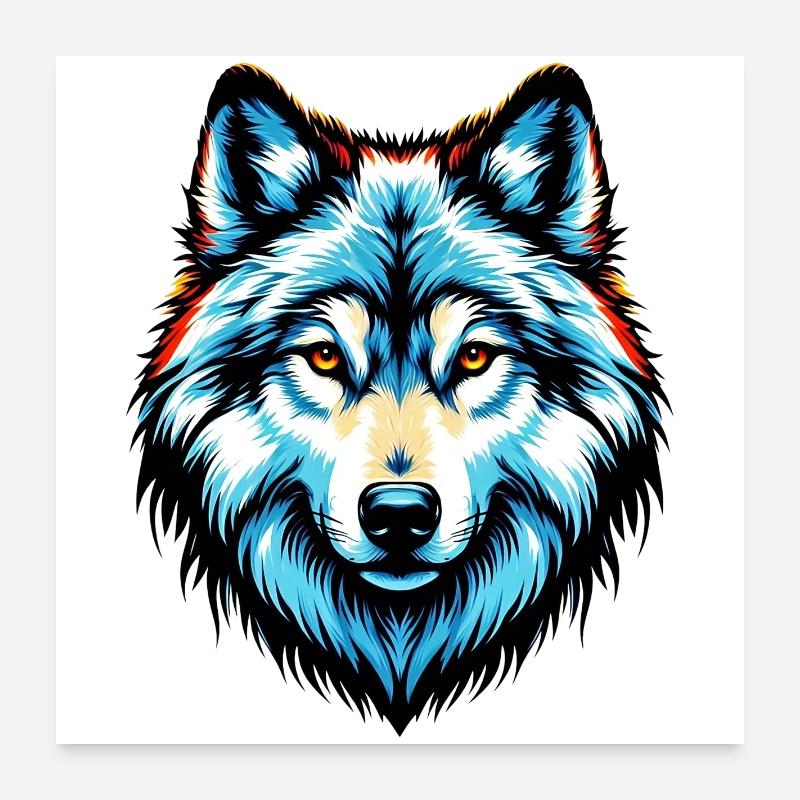 Loup Poster 60 x 60 cm