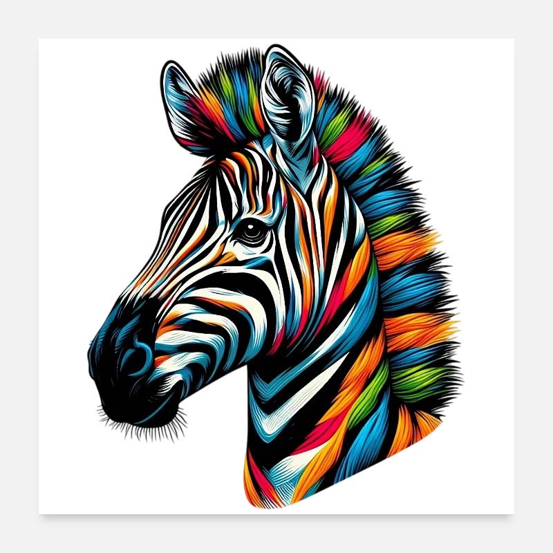 Zebra Poster 60x60 cm