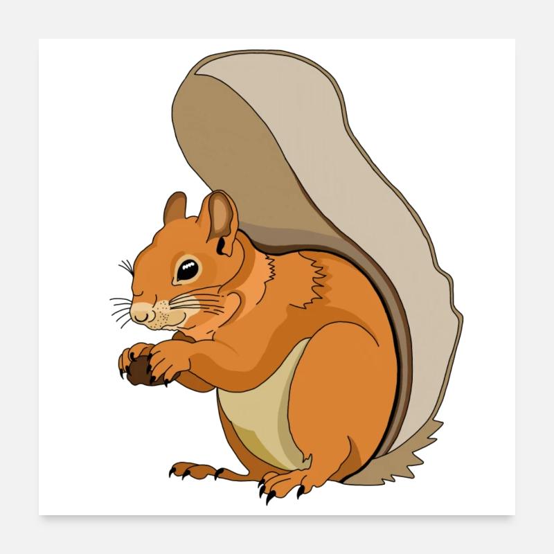 Squirrel Poster 24" x 24" (60x60 cm)