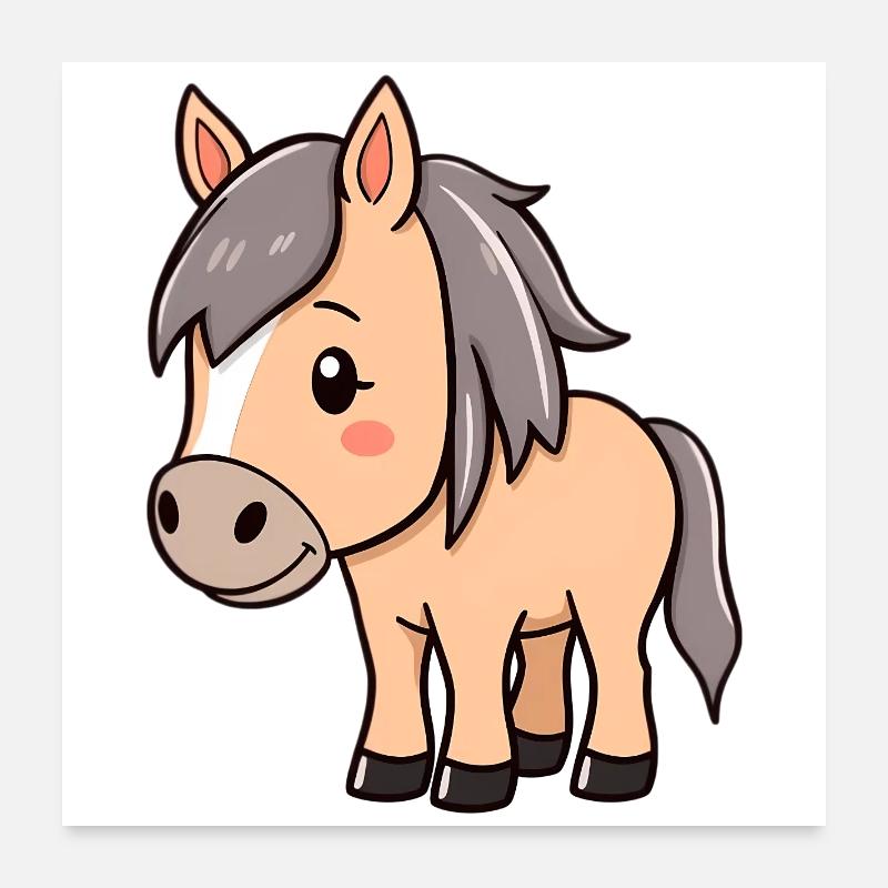 Islandpferd Isländer Pferd Poster 60x60 cm