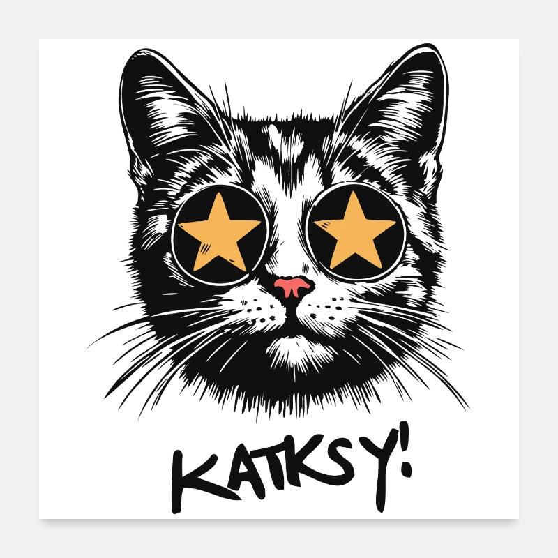 Katksy Poster 24" x 24" (60x60 cm)