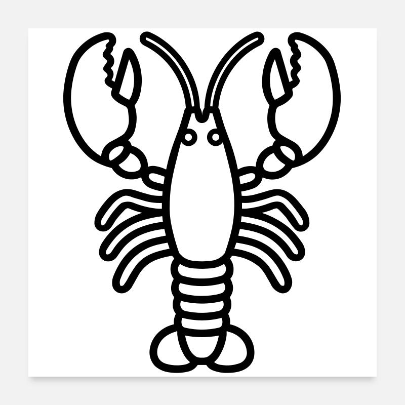 Homard Poster 60 x 60 cm