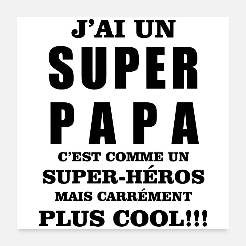 Super papa Poster 60 x 60 cm