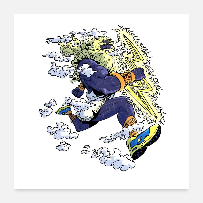 Zeus-Läufer Poster 60x60 cm