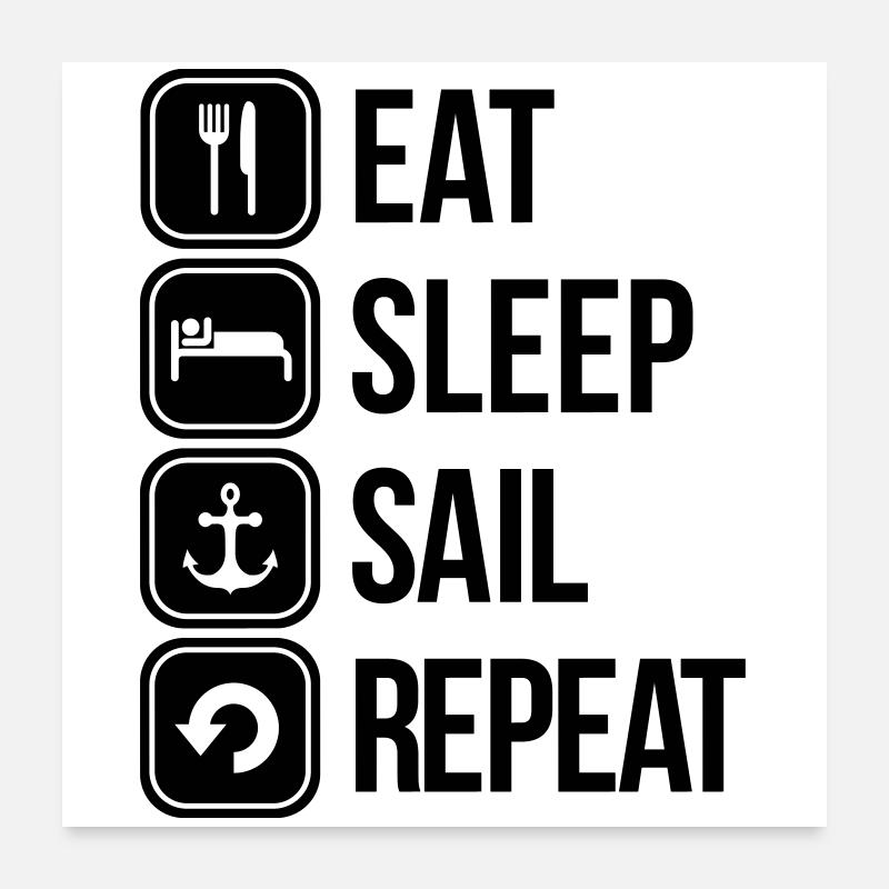 Segeln Poster 60x60 cm