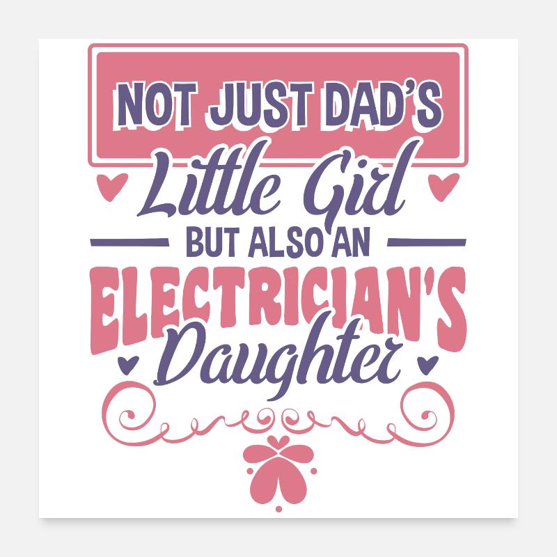 Fille électricienne Poster 60 x 60 cm