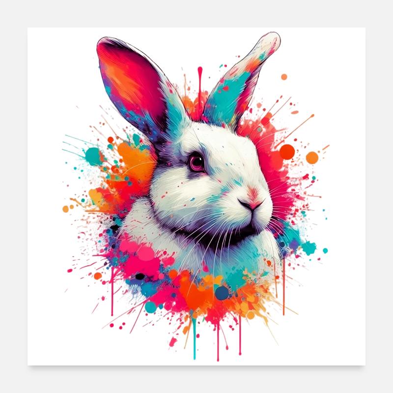 Rabbit Poster 24" x 24" (60x60 cm)