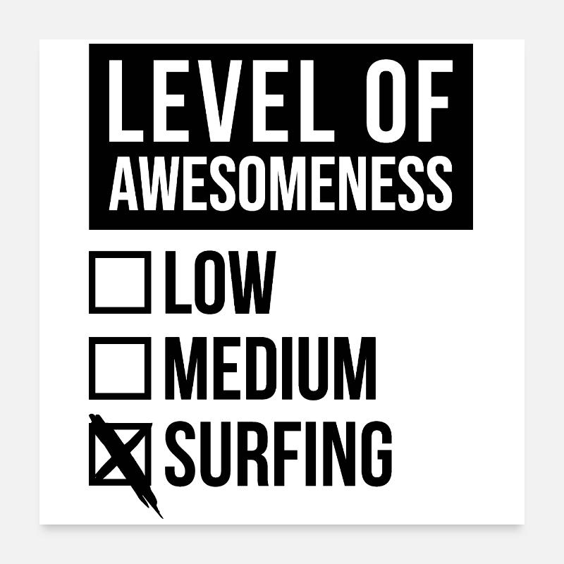 Surfing Poster 24" x 24" (60x60 cm)