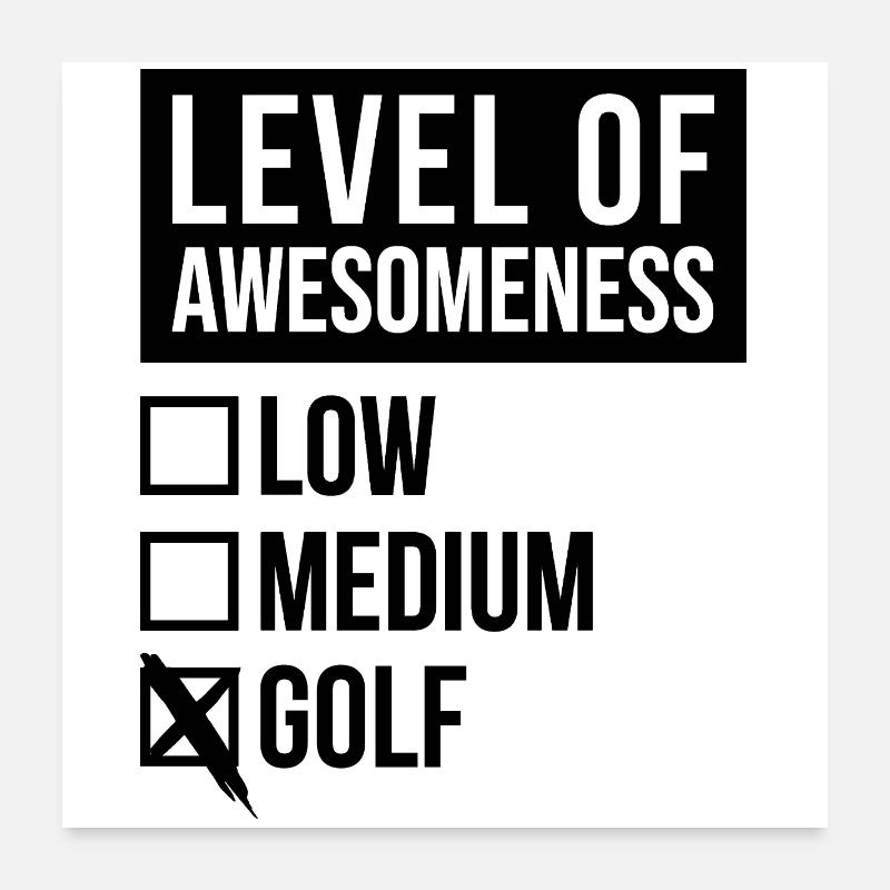 Golf Poster 60 x 60 cm