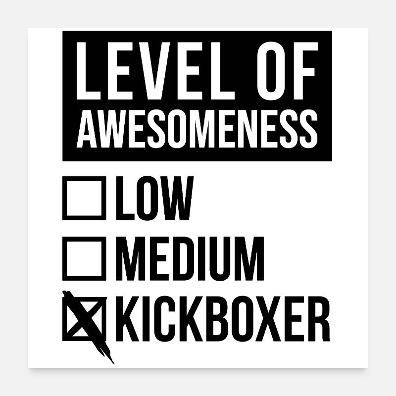 Kickboxen Poster 60x60 cm