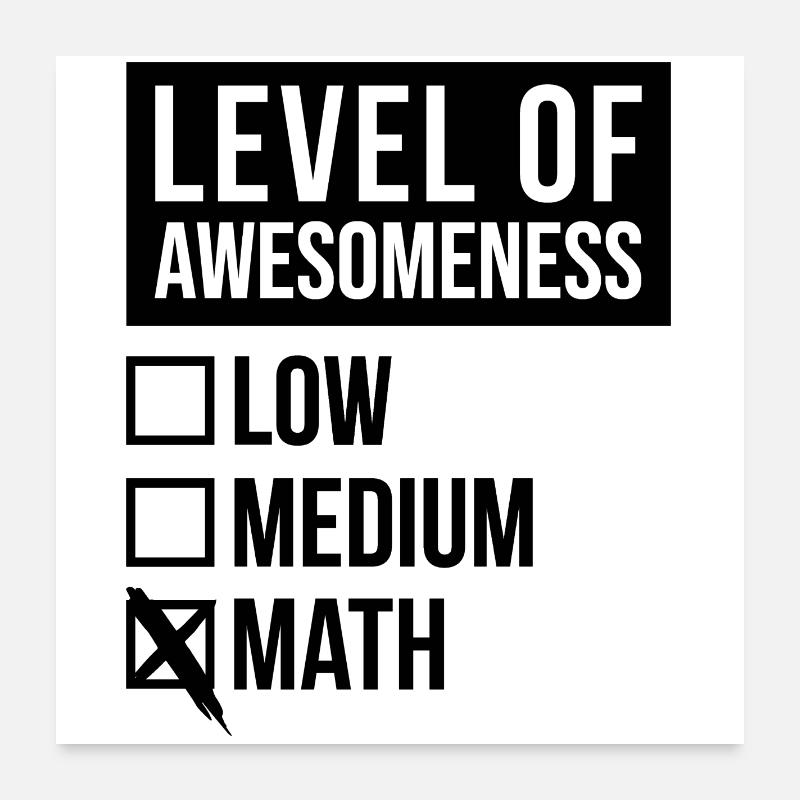 Mathe Poster 60x60 cm