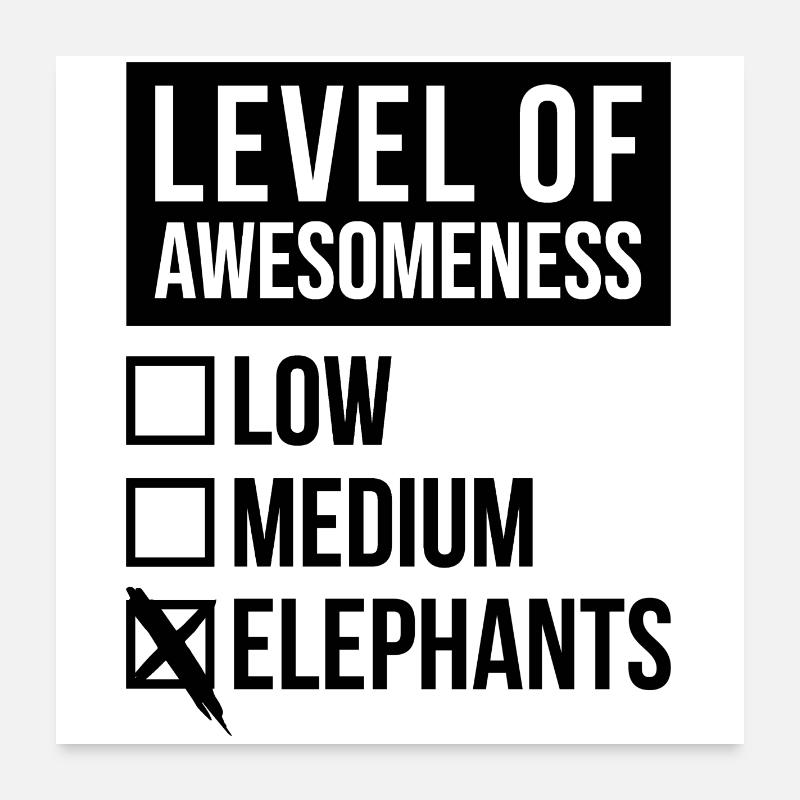 Elefant Poster 60x60 cm