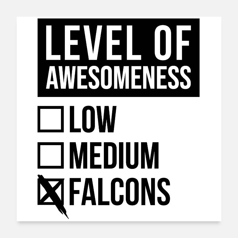 Falcon Poster 24" x 24" (60x60 cm)