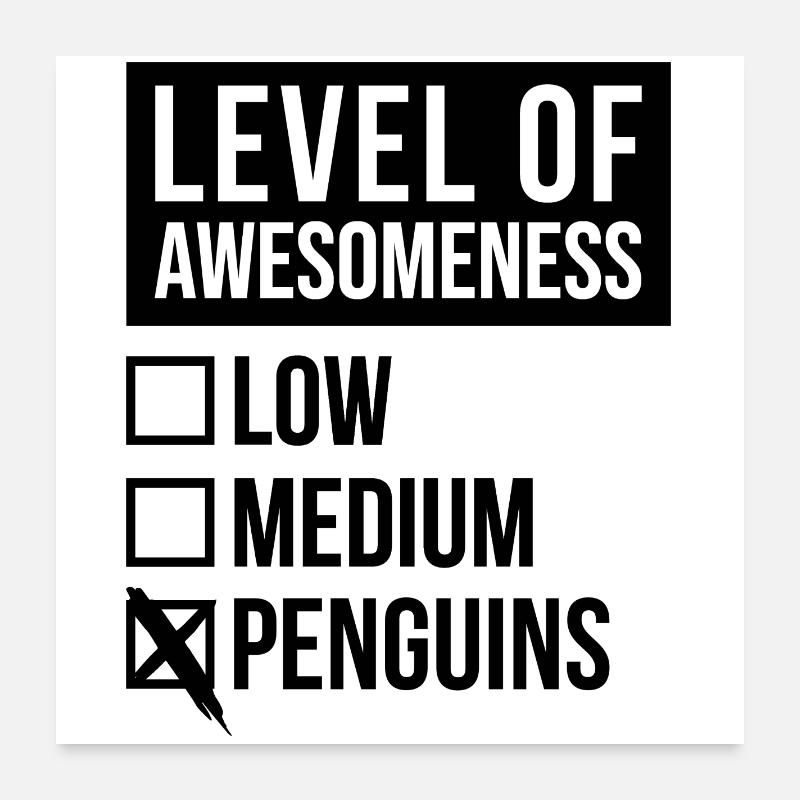Penguin Poster 24" x 24" (60x60 cm)