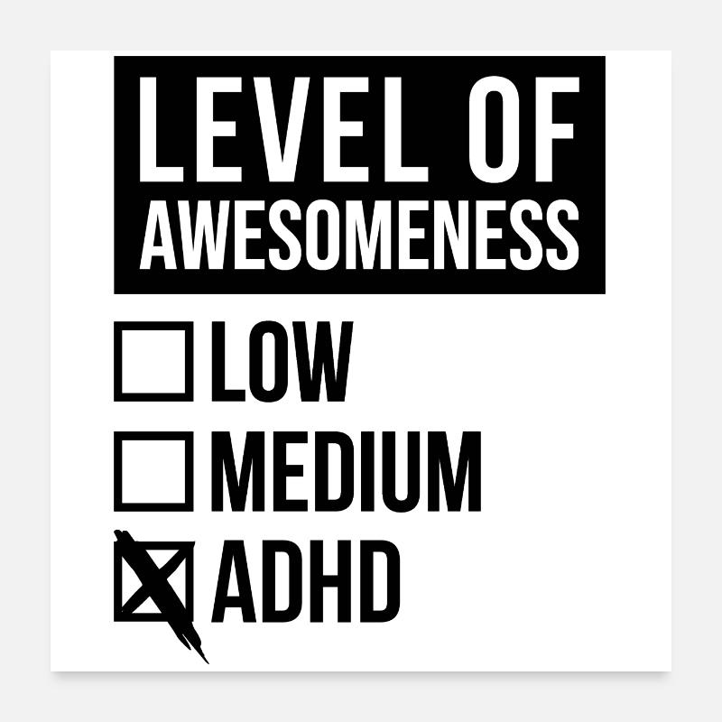 TDAH Poster 60 x 60 cm