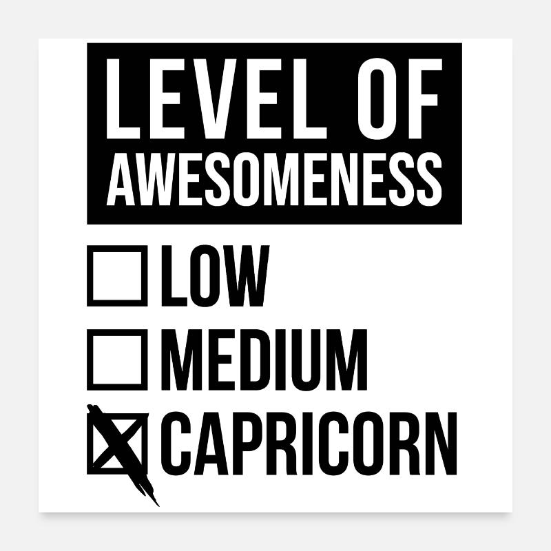 Capricorne Poster 60 x 60 cm