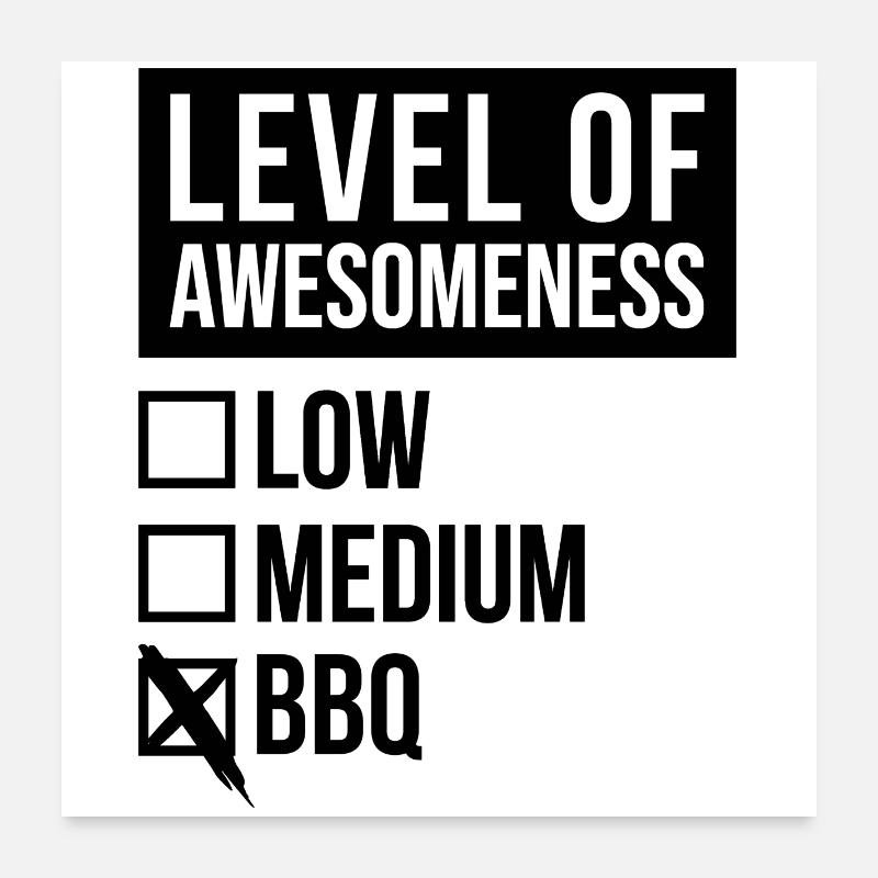 Barbecue Poster 60 x 60 cm