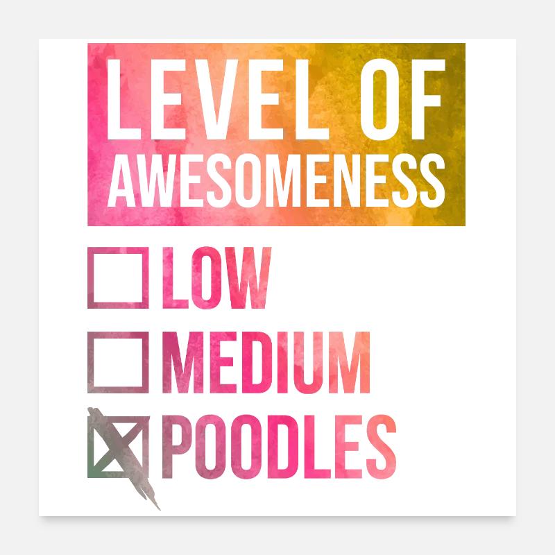 Caniche Poster 60 x 60 cm