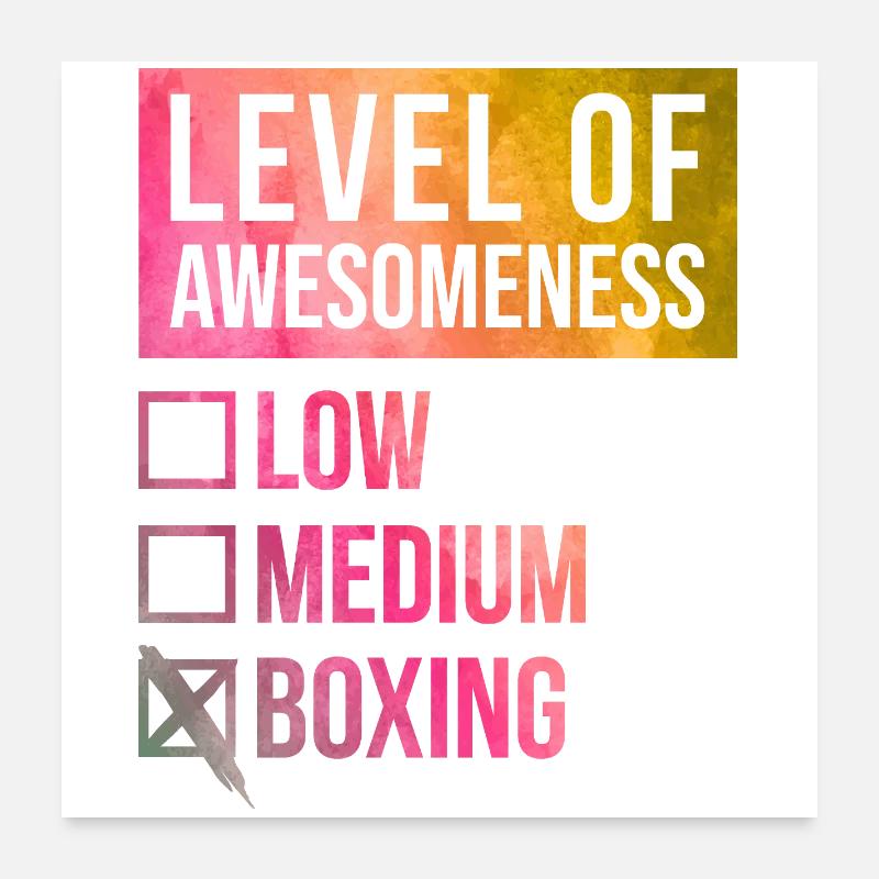 boxe Poster 60 x 60 cm