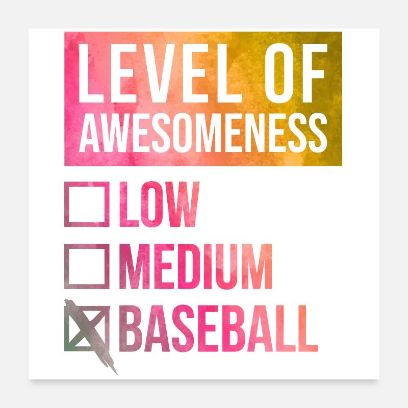 Baseball Poster 60x60 cm