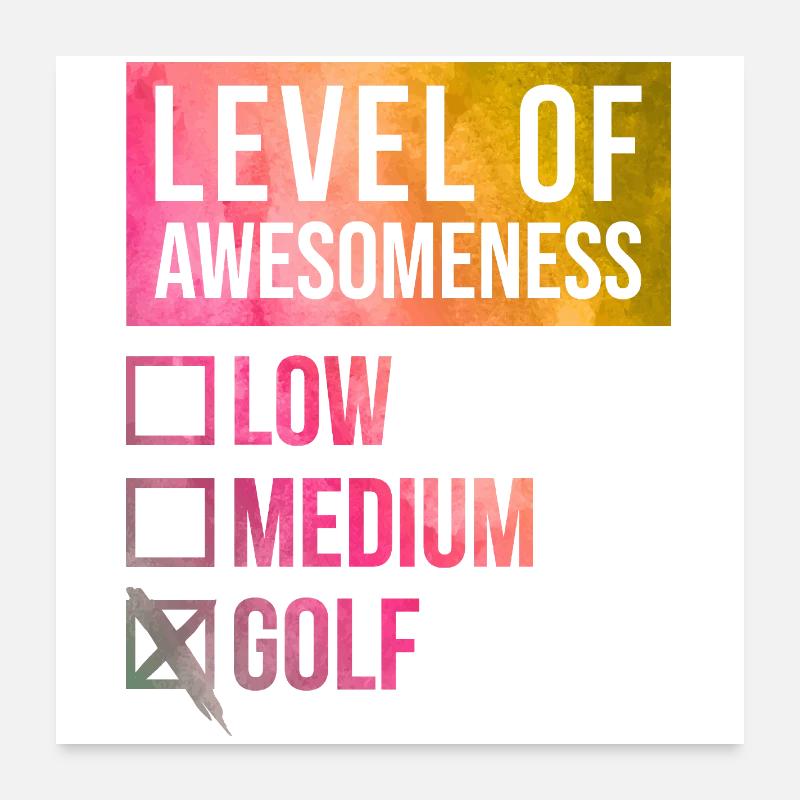 Golf Poster 60x60 cm