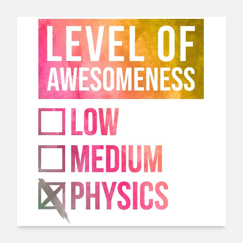 Physics - Poster 24" x 24" (60x60 cm) - white