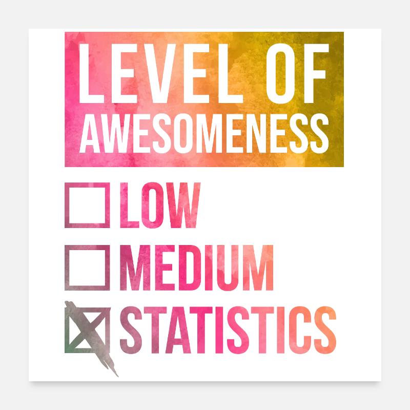 Statistik Poster 60x60 cm