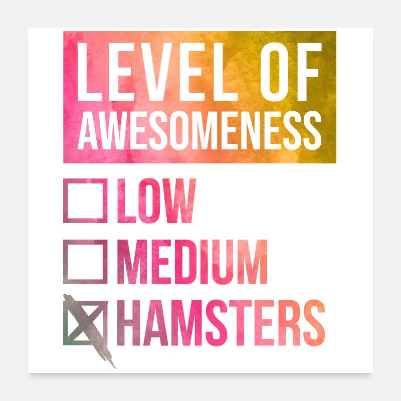 hamster Poster 60 x 60 cm