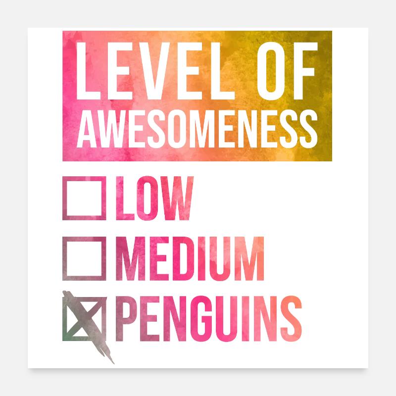 Pinguin Poster 60x60 cm