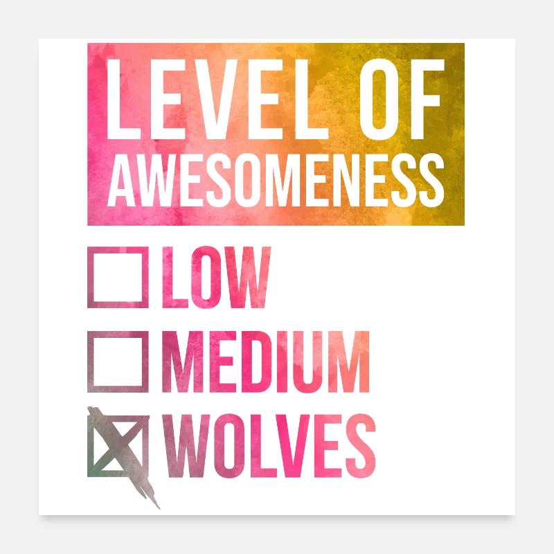 loup Poster 60 x 60 cm