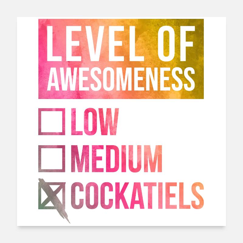 calopsitte Poster 60 x 60 cm