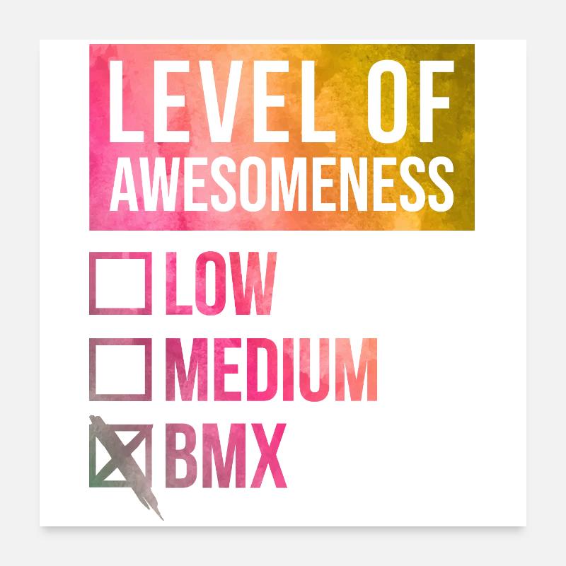 BMX - Poster 60x60 cm - Weiß