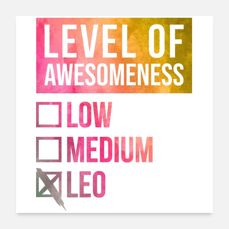 Leo Poster 24" x 24" (60x60 cm)