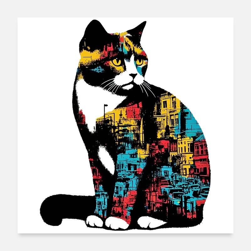 Cat Poster 24" x 24" (60x60 cm)