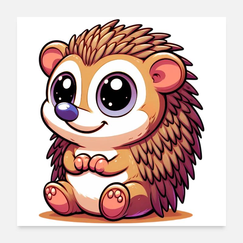 Hedgehog Poster 24" x 24" (60x60 cm)