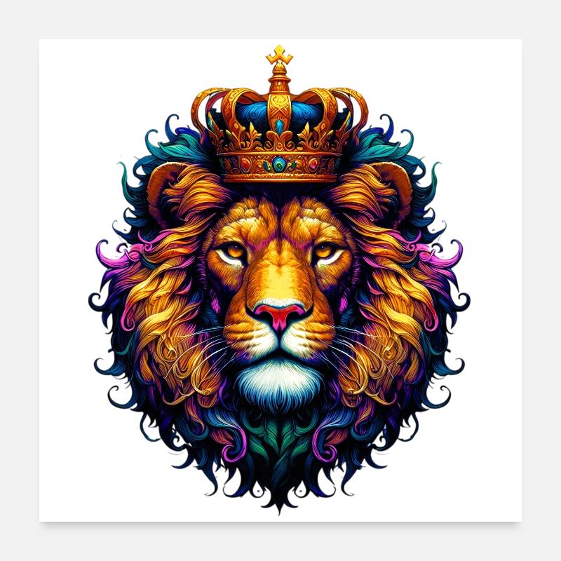 Lion Poster 60 x 60 cm