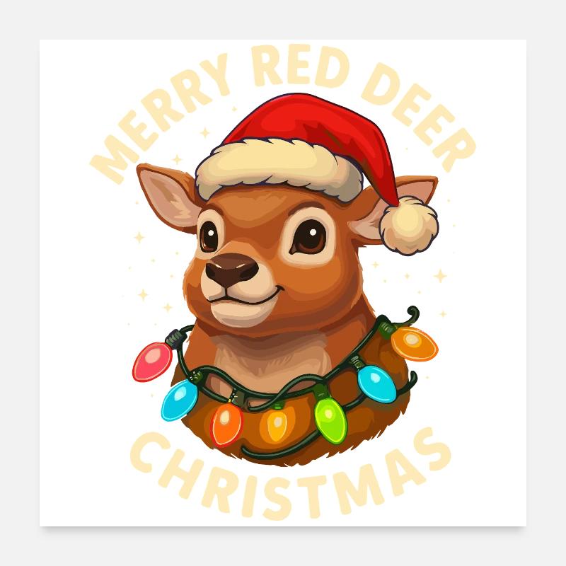 Deer Christmas Hunter Gift Deer Poster 24" x 24" (60x60 cm)