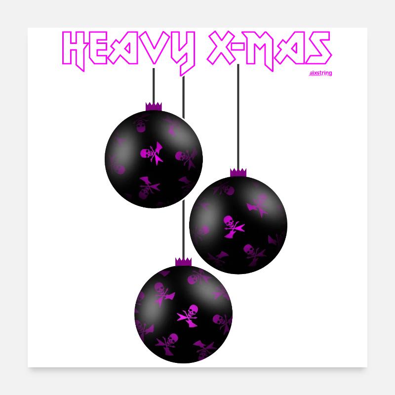 HEAVY X-MAS, PINK Poster 60x60 cm