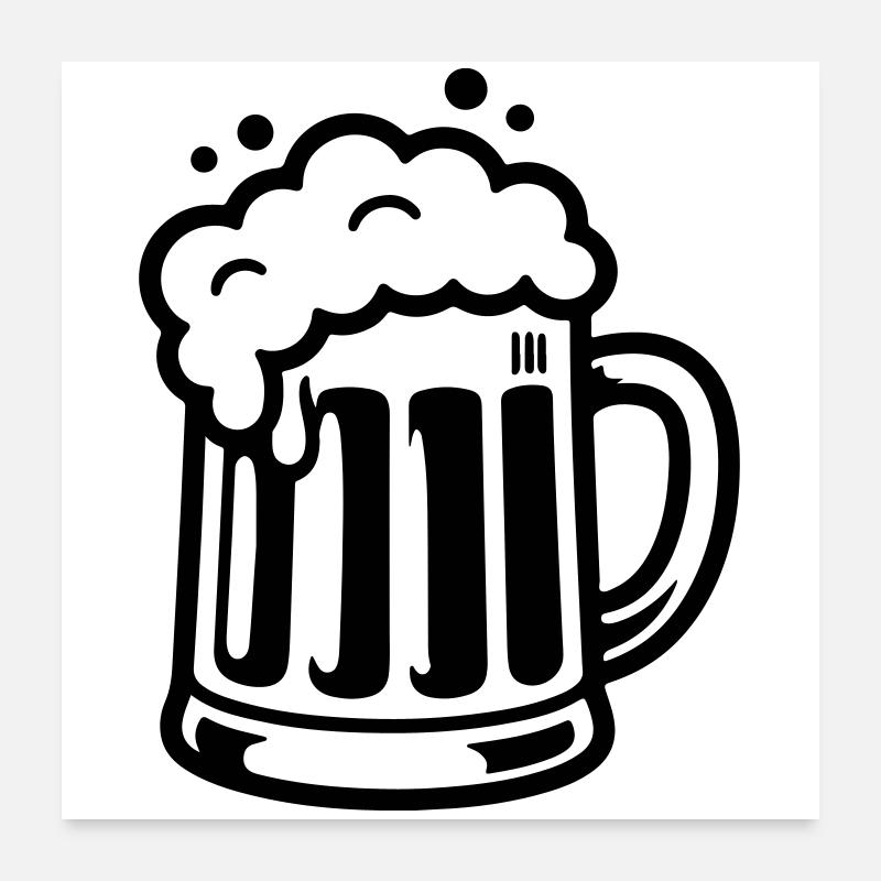 Beer Mug Comic Beer Poster 24" x 24" (60x60 cm)