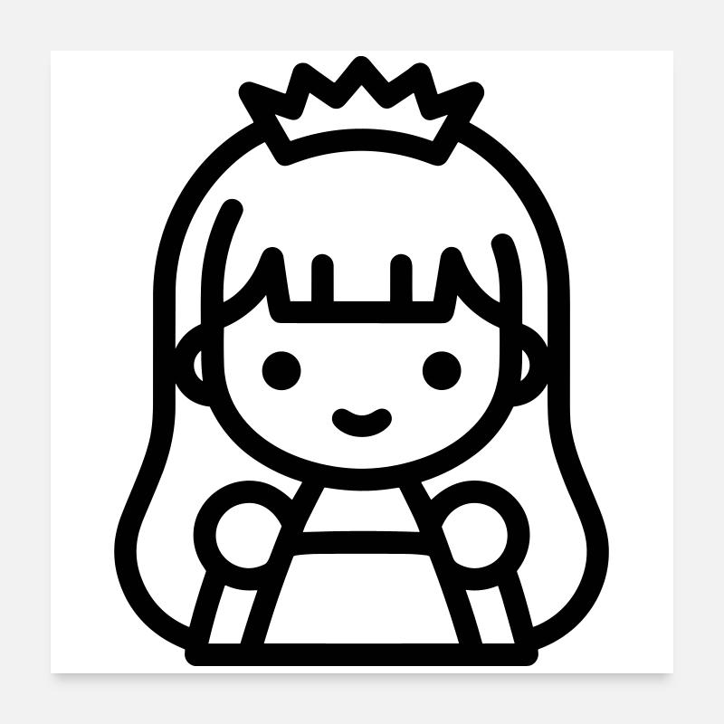 princesse Poster 60 x 60 cm