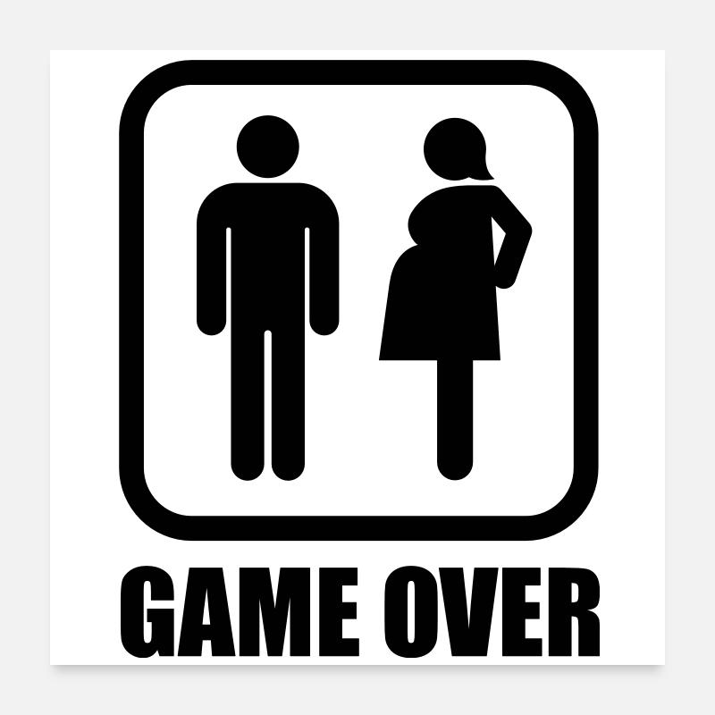 Game over - enceinte Poster 60 x 60 cm