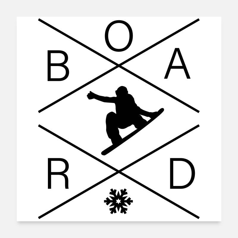 BOARD - Poster 60x60 cm - Weiß