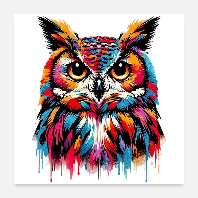 Eule Poster 60x60 cm