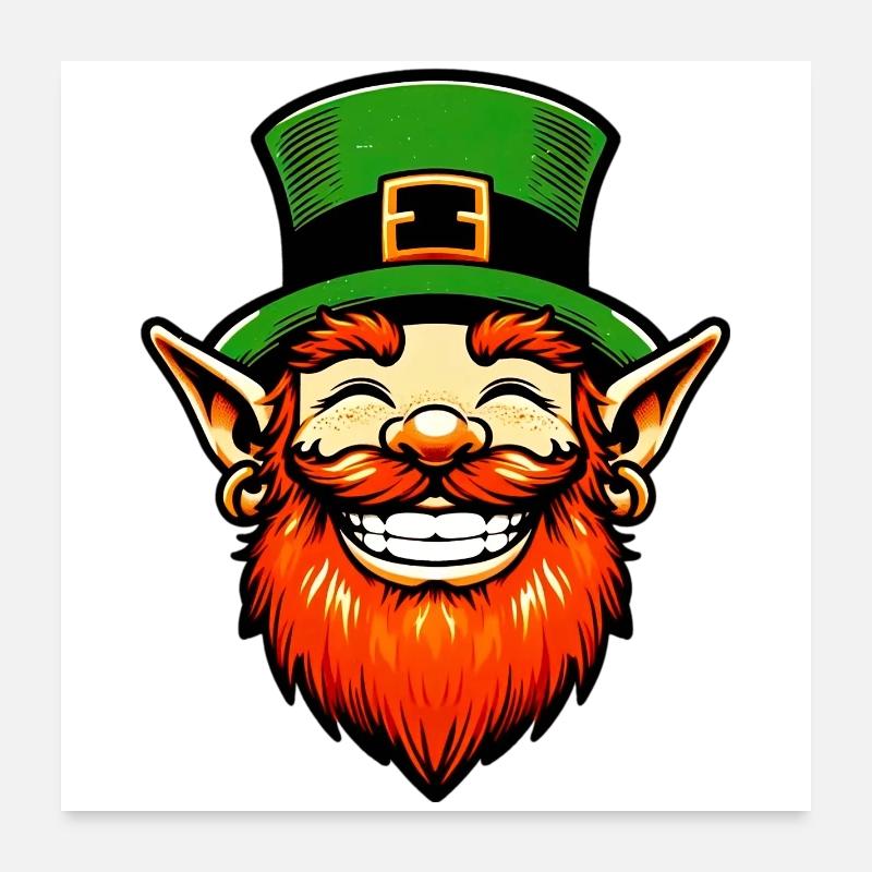 Irish Leprechaun Ireland Poster 24" x 24" (60x60 cm)