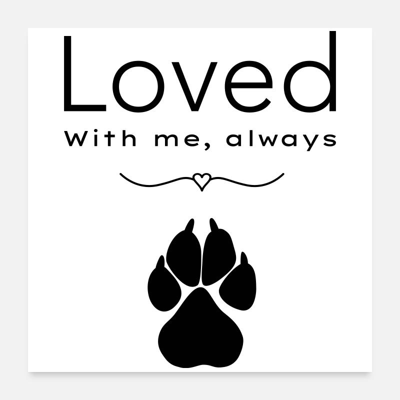 Le chien aimé Poster 60 x 60 cm