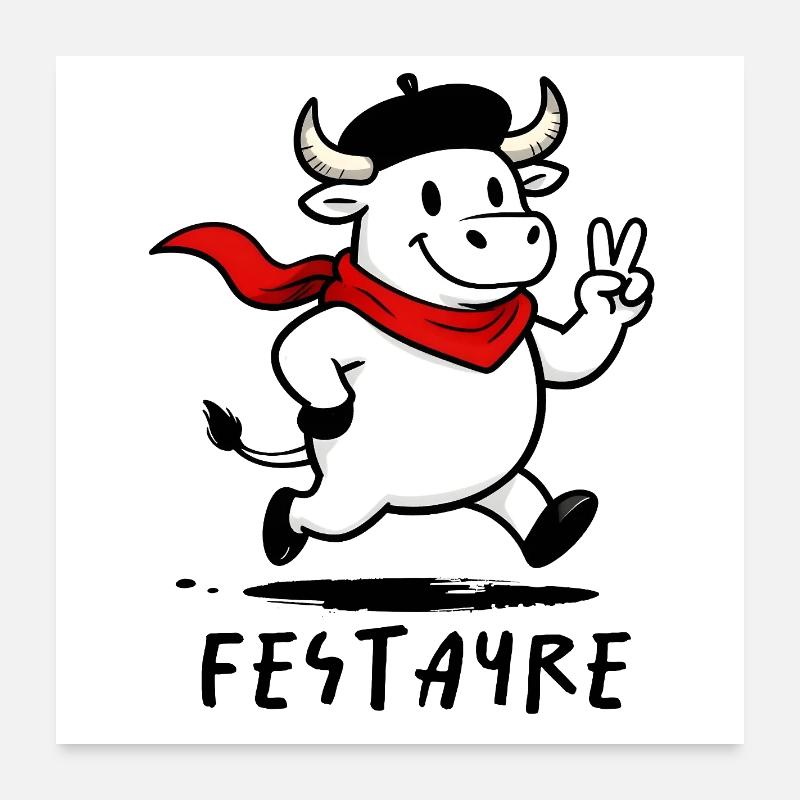 Festayre, Stier der Férias Poster 60x60 cm