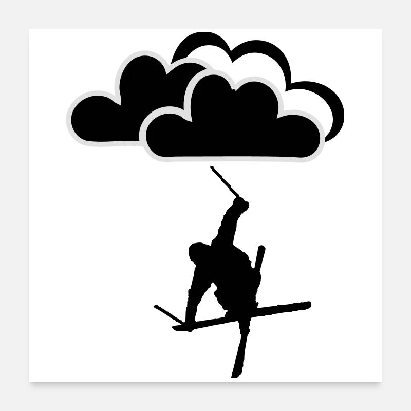 Freestyler mit Wolken Poster 60x60 cm