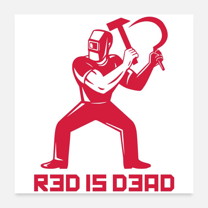 Rot ist tot Poster 60x60 cm