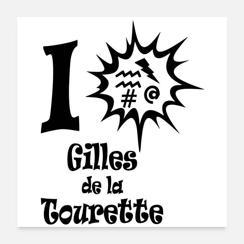 Gilles de la Tourette Poster 60 x 60 cm