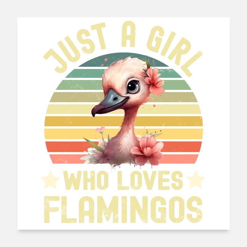 Flamant Poster 60 x 60 cm